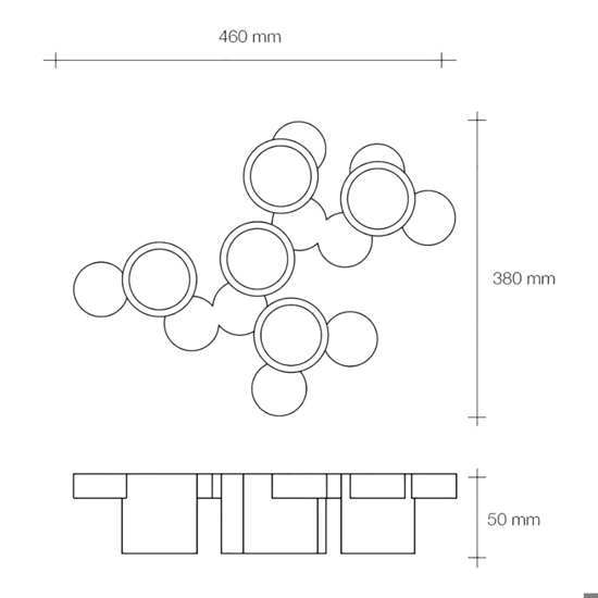 Plafoniera per cucina in gesso bianco chio sforzin