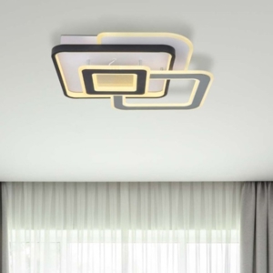 Plafoniera da soffitto led 3000k nero grigio