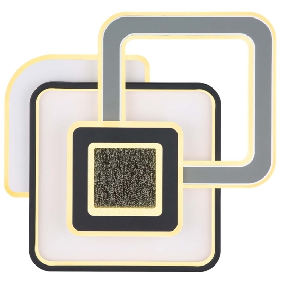 Plafoniera da soffitto led 3000k nero grigio