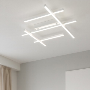 Plafoniera led 50w cct net bianca perenz design moderna