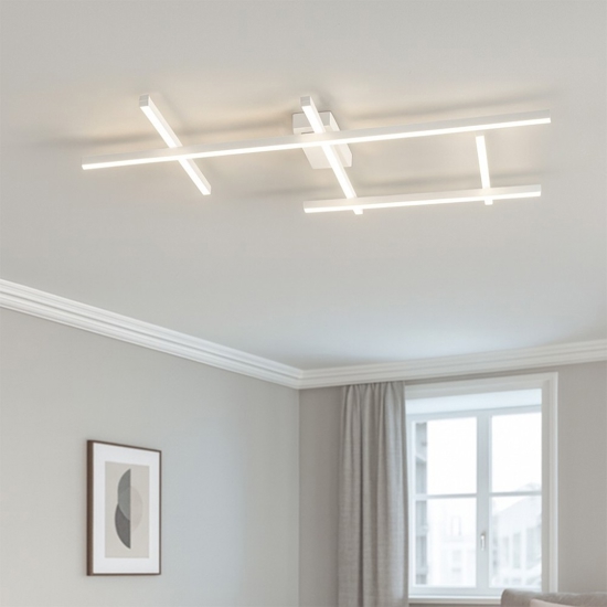 Plafoniera net bianca perenz illuminazione moderna led 80w cct