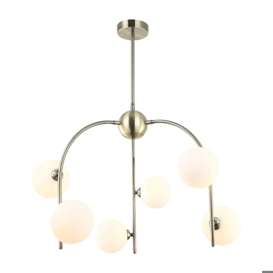 Plafoniera moderna ottone bronzo con sfere di vetro per soggiorno fp