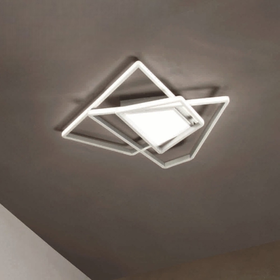 Plafoniera galaxy md silver ondaluce led 67w 3000k