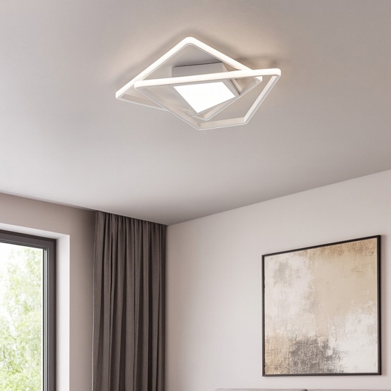 Plafoniera galaxy md silver ondaluce led 67w 3000k