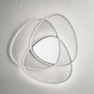 Plafoniera rose gr grigio ondaluce design led moderna
