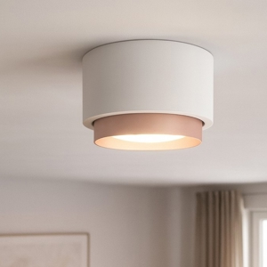 Lampada cilindro da soffitto gesso bordo rame sforzin syme