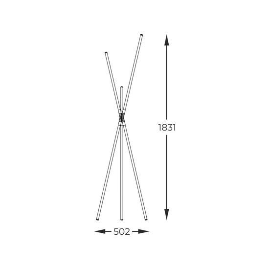Lampada da terra design moderno minimalista led 3000k dimmerabile