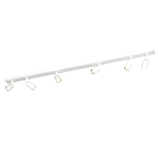Plafoniera moderna bianca 6 faretti orientabili toplight