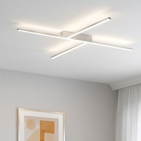 Xilema stilnovo plafoniera led 3000k alluminio lucido