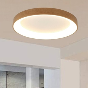 Plafoniera rotonda 78cm effetto legno led 2700k a 5000k moderna