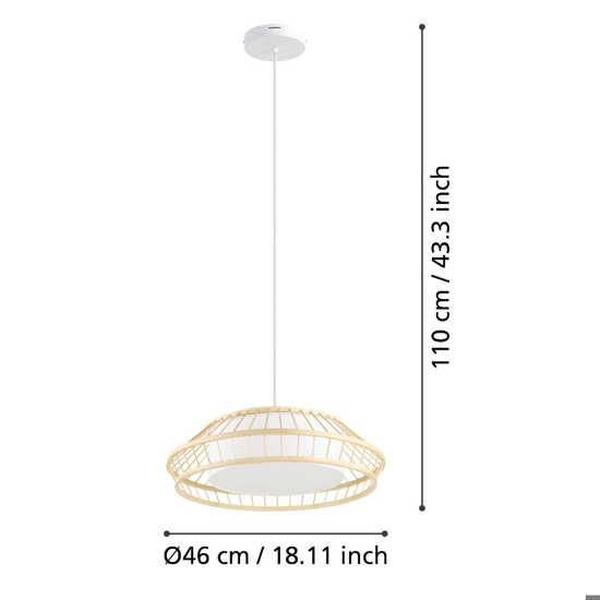 Yuku z eglo lampada a sospensione per cucina stile nordico led rgb da 2700k a 6500k