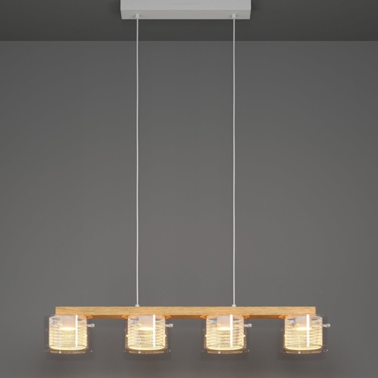 Portico z eglo lampadario da cucina paralumi in vetro 4 luci led rgb cct da 2700k a 6500k