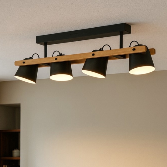 Hornwood z eglo plafoniera da cucina con 4 faretti led rgb da 2700k a 6500k