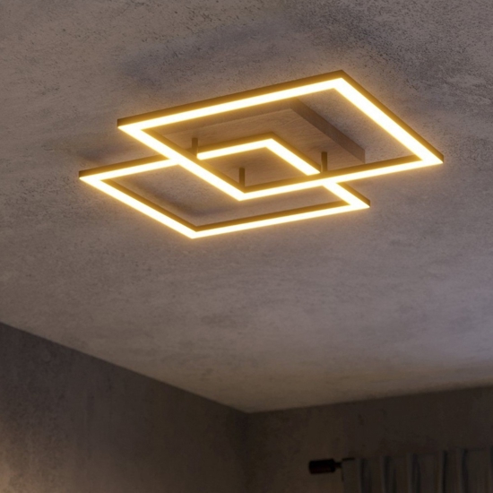 Lomaltas z eglo plafoniera moderna nera led da 2700k a 6500k controllo remoto telecomando app