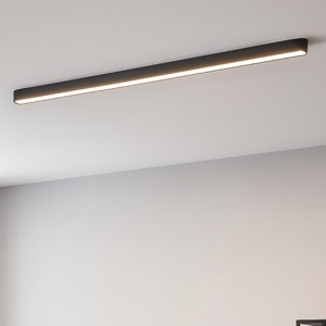 Linea light satori plafoniera led 3000k sottile nera 114cm