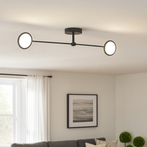 Plafoniera led 3000k nera con luci orientabili per cucina