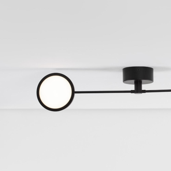 Plafoniera led 3000k nera con luci orientabili per cucina