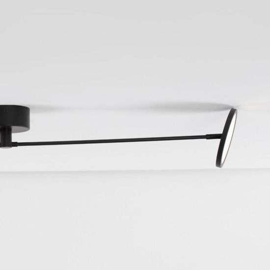 Plafoniera led 3000k nera con luci orientabili per cucina