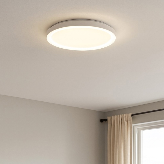 Plafoniera rotonda bianca 58cm led 50w 3000k dimmerabile
