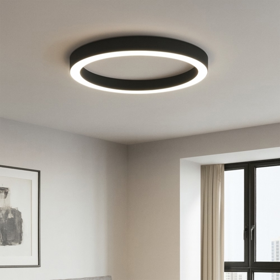 Gea luce flor plafoniera moderna led 80w 3000k forma ad anello