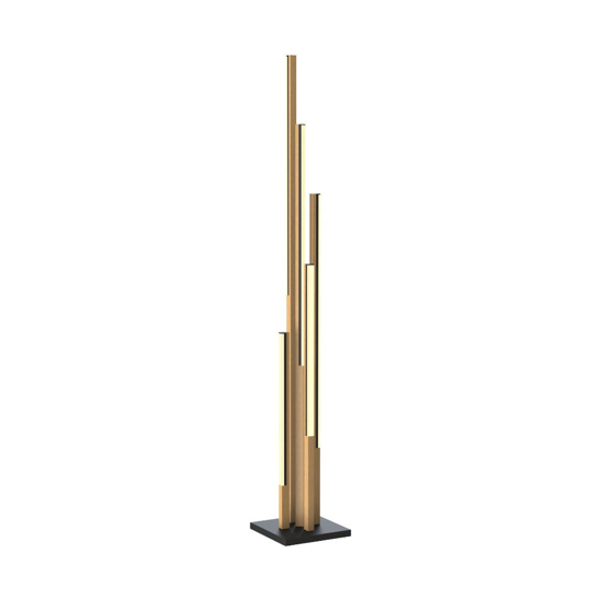 Piantana design moderno per salotto geometrica led 3000k legno
