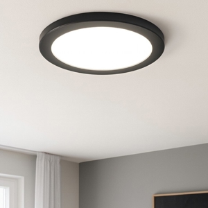 Plafoniera da cucina led tricolor rotonda nera