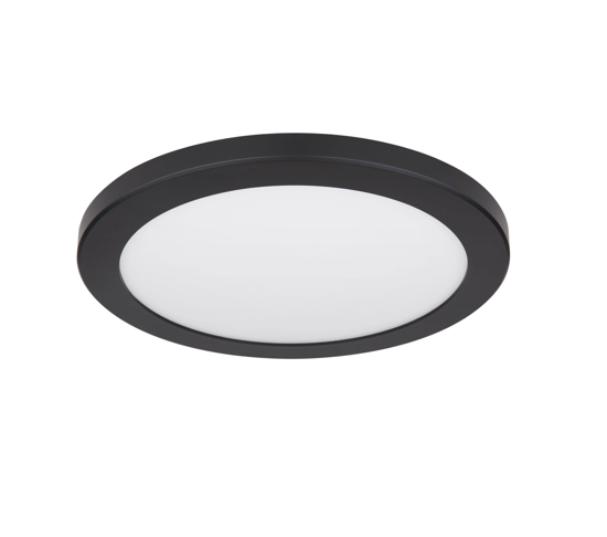 Plafoniera da cucina led tricolor rotonda nera