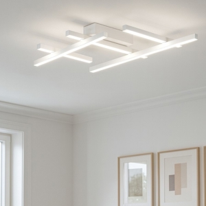 Plafoniera net bianca perenz led 30w cct design moderna