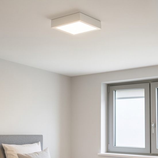 Box sq linea light plafoniera led 17w 4000k quadrata bianca