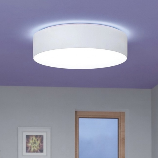Romao z eglo plafoniera bianca moderna tonda led rgb cct 2700k a 6500k