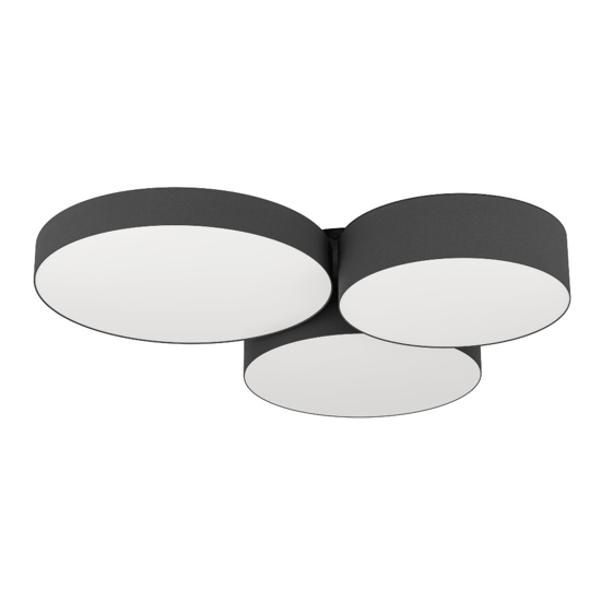 Barbano z eglo plafoniera moderna paralumi in tessuto led rgb cct da 2700k a 6500k