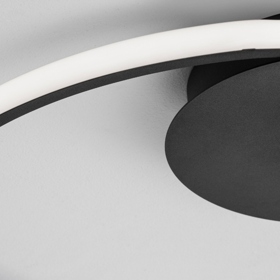 Plafoniera nera led 3000k circolare per soggiorno