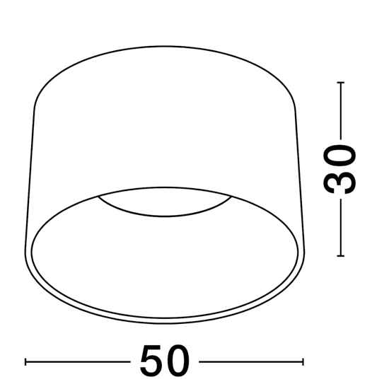 Plafoniera per cucina bianca nera led 3000k