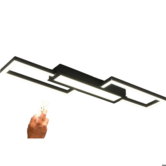 Eglo monirote plafoniera nera led 3000k a 6500k dimmerabile