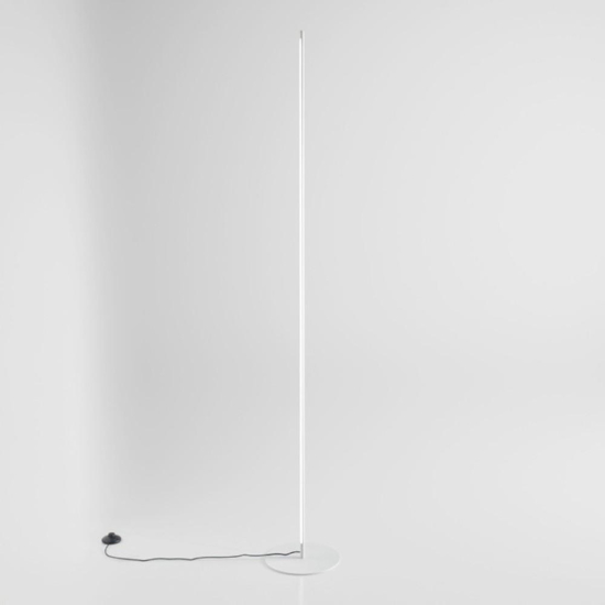 Gea luce ebony lampada da terra led 3000k minmalista bianca