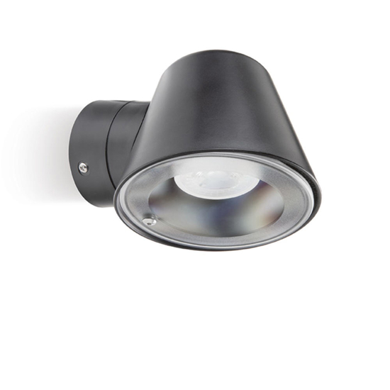 Applique per esterno nera luce orientabile moderna ip65
