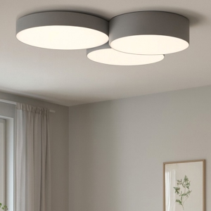 Barbano z eglo plafoniera moderna colore grigio led rgb da 2700k a 6500k