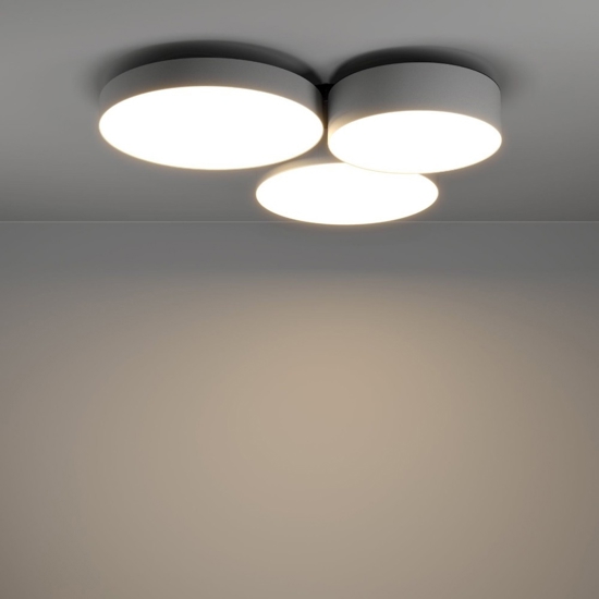 Barbano z eglo plafoniera moderna colore grigio led rgb da 2700k a 6500k