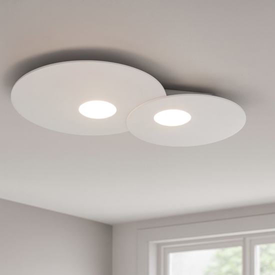Plafoniera moderna bianca design tonda toplight cloud