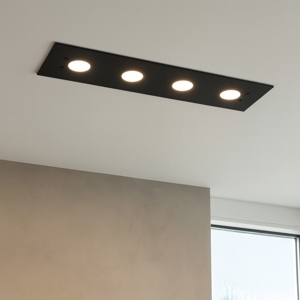 Plafoniera da cucina rettangolare vetro marrone lucido top light path