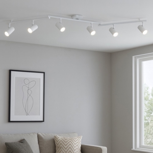 Plafoniera led bianco con spot orientabili monofase