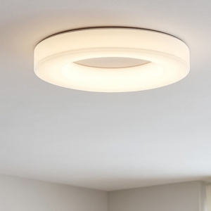 Grande plafoniera led anello bianco dimmerabile stilnovo saturn