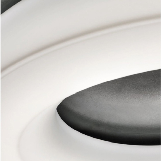 Grande plafoniera led anello bianco dimmerabile stilnovo saturn