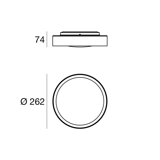 Plafoniera led 12w crew-2 3000k nero bianco linea light
