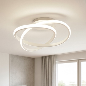 Plafoniera led 4000k bianca design moderno per soggiorno