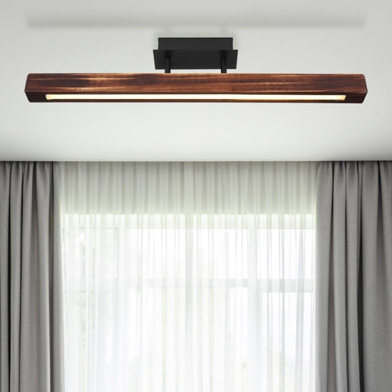Plafoniera in legno per cucina led 20w 3000k