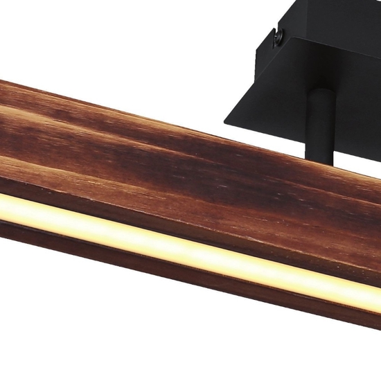 Plafoniera in legno per cucina led 20w 3000k