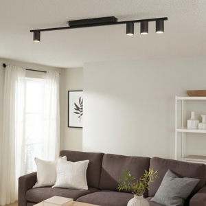 Plafoniera 100cm nera per cucina moderna