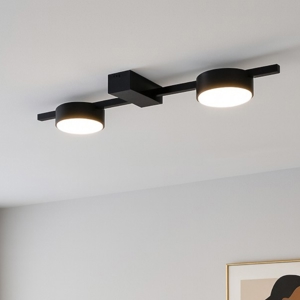Plafoniera lampada nera da soffitto design minimale