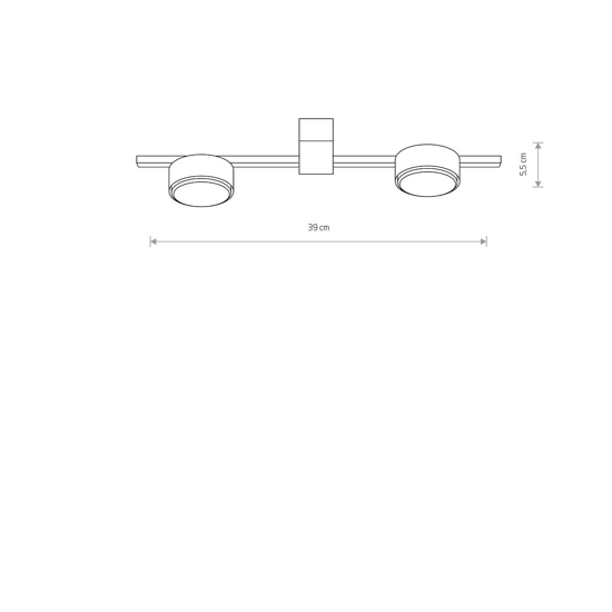 Plafoniera lampada nera da soffitto design minimale